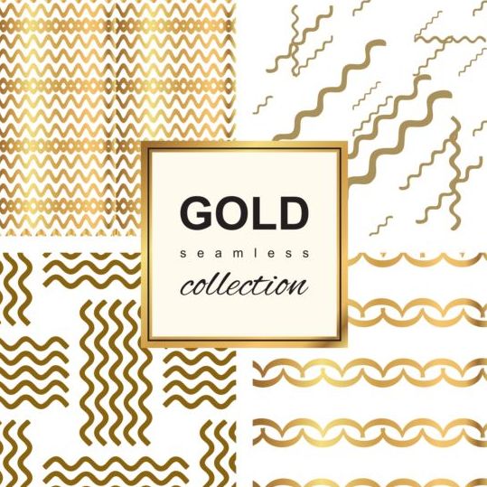 Luxury gold seamless vector pattern 04  