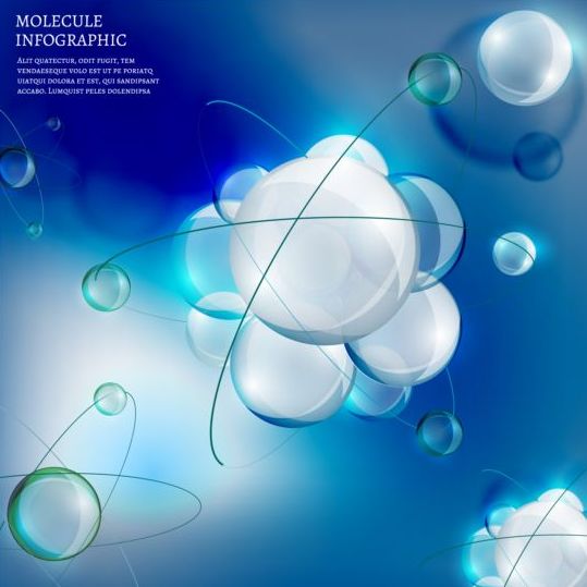Molécule infographies modèle moderne vecteur 01  