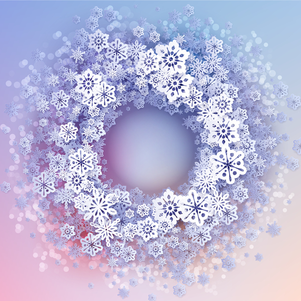 Paper snowflake christmas background vector 21  