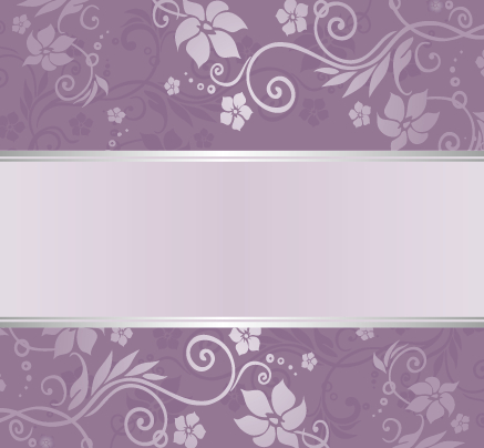 Purple floral ornament pattern backgrounds vector 06  