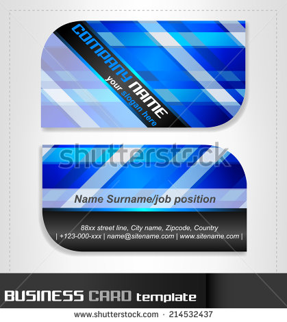 Rounded business cards template vector material 08  