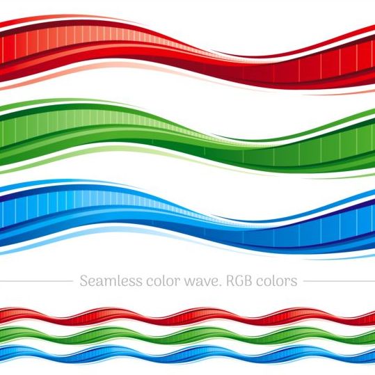Бесшовные цветовой волны абстрактного вектора 05  