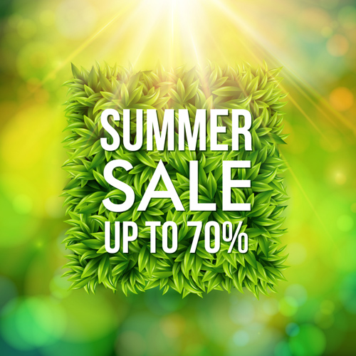 Shiny summer sale background vector 02  