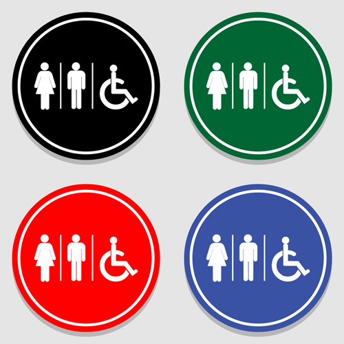 Vector toilet sign man and woman design 10  