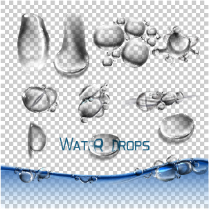 Vector water drops illustration design  