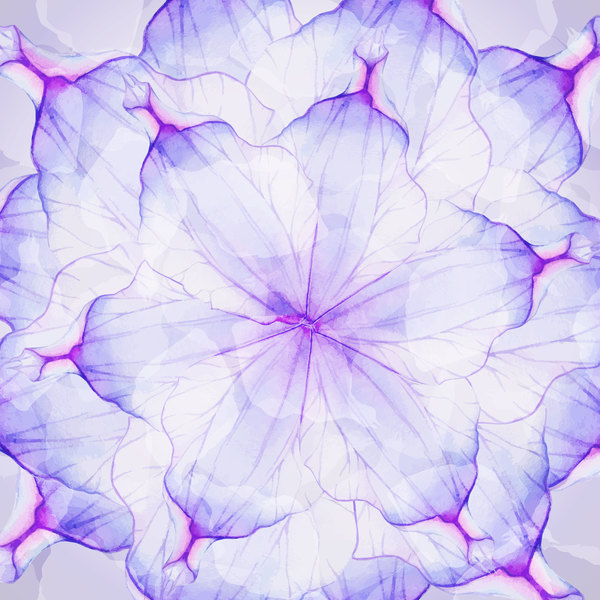 Aquarellblumenblumenblatt-Traumvektor 07  