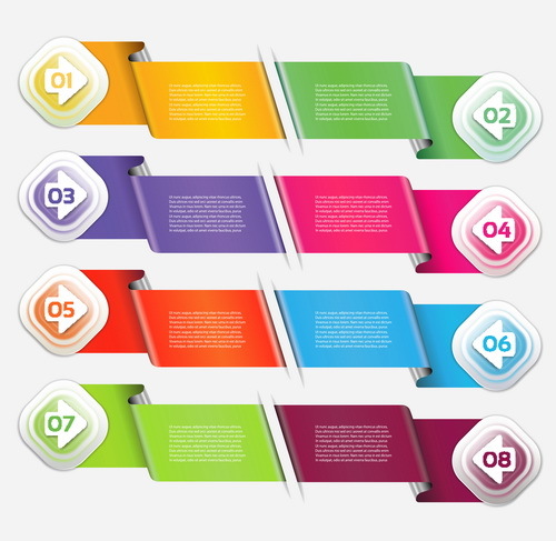 Wave banner with option infographic vector  