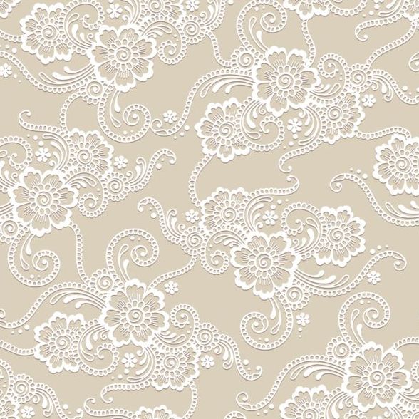 White lace pattern seamless vector  