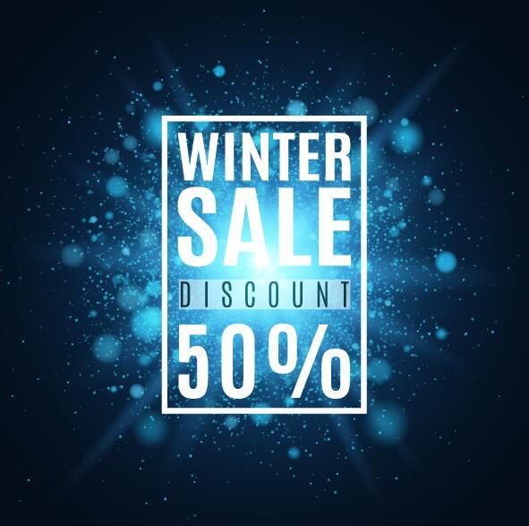 Winter Sale Rabatt Vektor Hintergrund  
