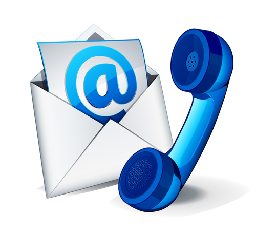 email and phone vector  