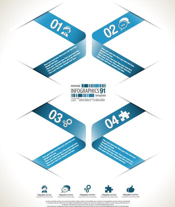 minimal infographic elements template vector 07  