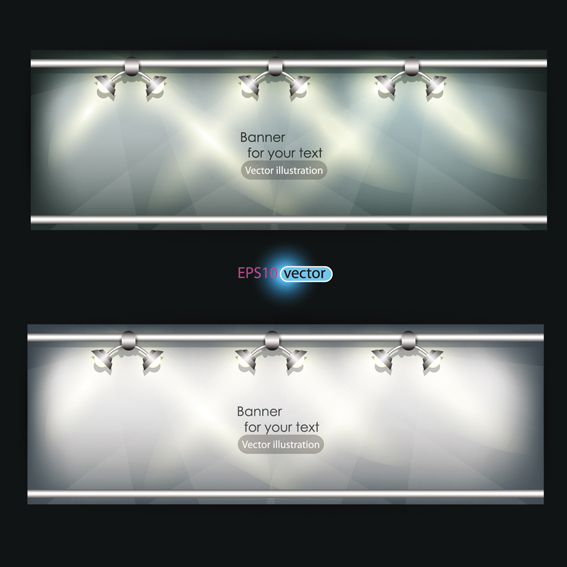 Spotlight banner vector 01  