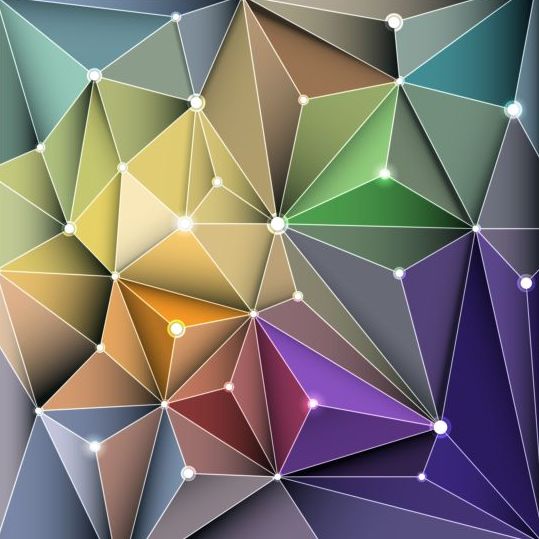 3D geometriska Polygonal triangel mönster vektor 01  