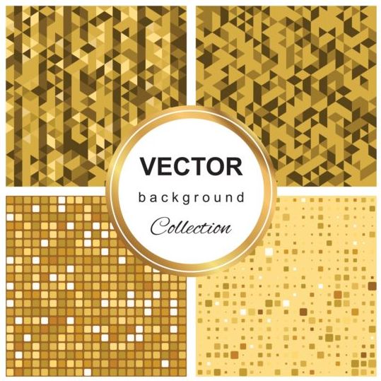 Abstract goud backgroun kunst vector set 06  