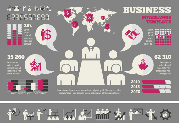 Business Infographic creative design 1708  