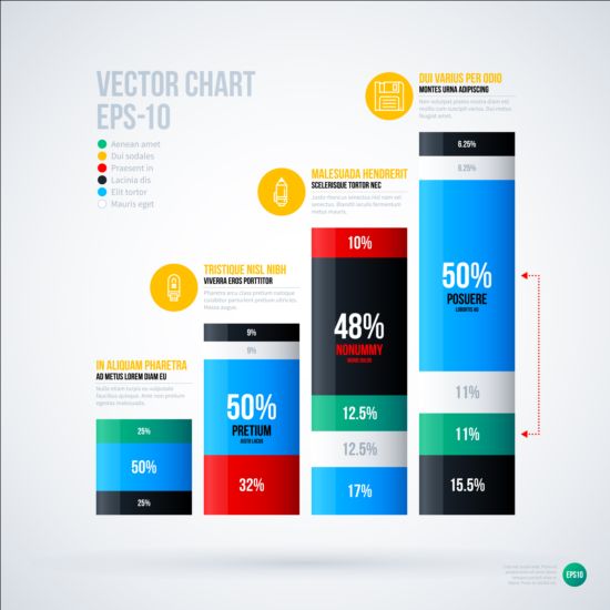 Business-Chart-Vorlage kreativ Design Vektor 08  