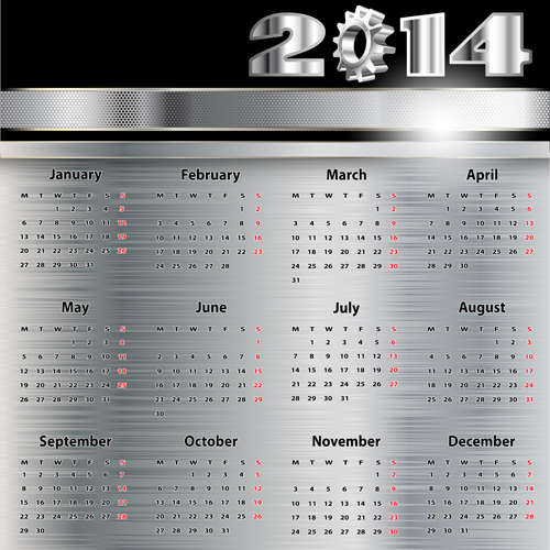 Calendar 2014 vector huge collection 82  