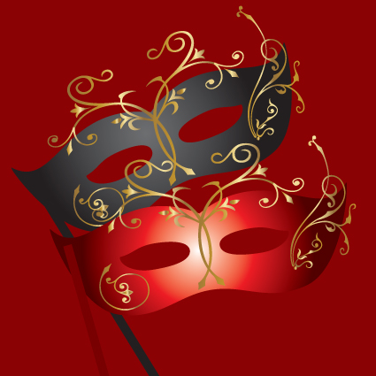 Various Carnival Mask elements vector set 03  