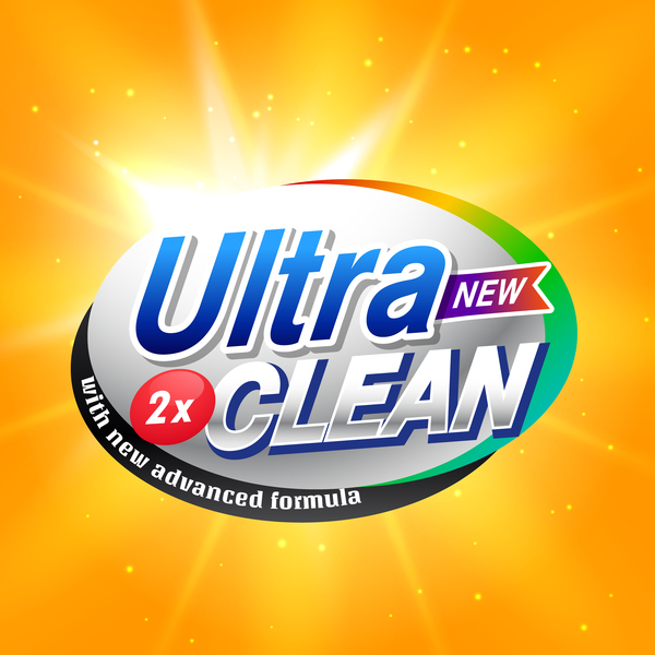 Clean supplies advertising illustration vector 01  