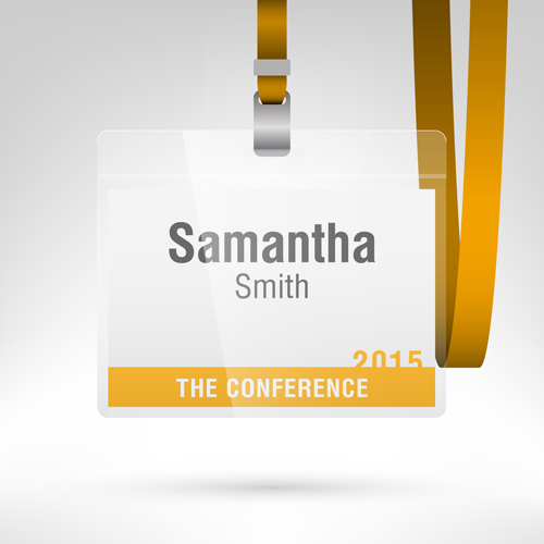 Conference card design vector 06  