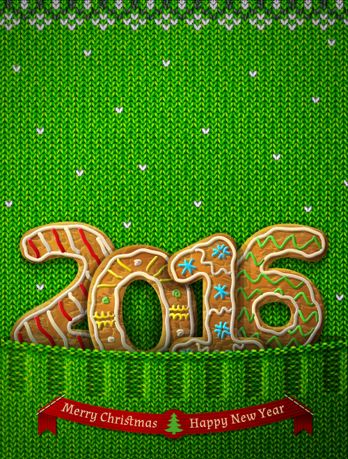 Creative 2016 christmas with new year vector design 10  