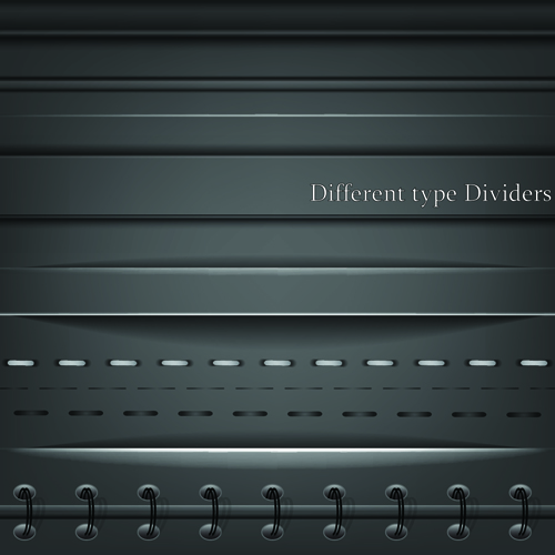 Different Type Dividers design vector 01  