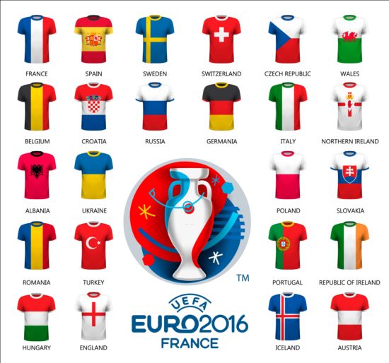 Euro2016 cup football background vector 05  