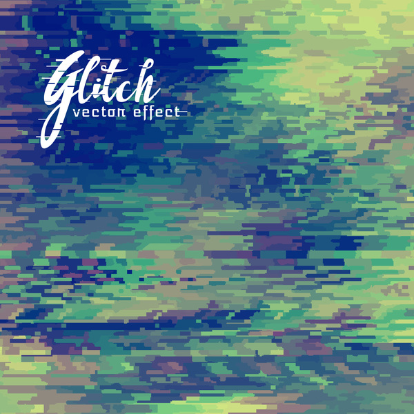 Glitch effect distorted image vector background 02  