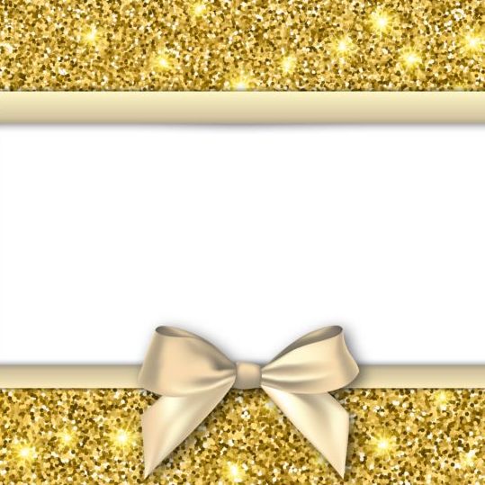 Gold with white background and bow vectors  