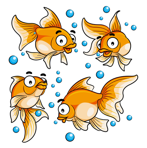 Goldfish cartoon vector design  