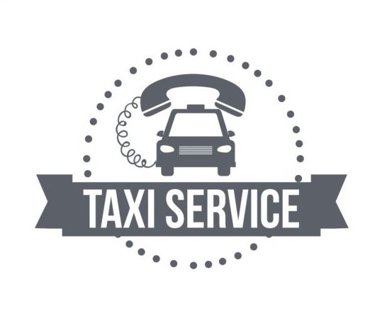 Graue Taxi-Etiketten setzen Vektor 10  