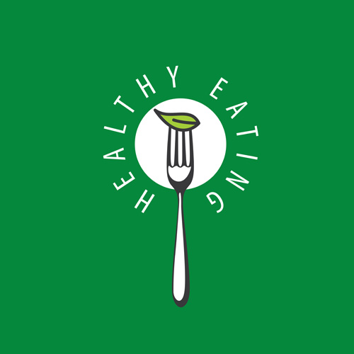 Healthy eating logo design vector set 04  