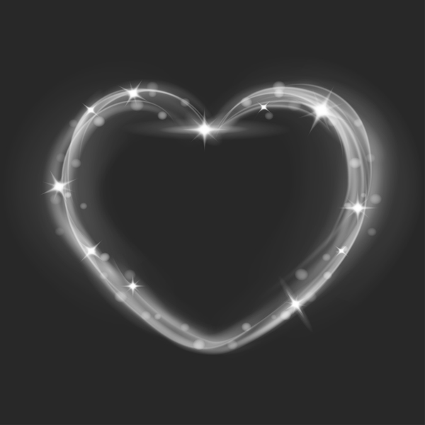 Herz Form Lichteffekte Illustration Vektor 01  