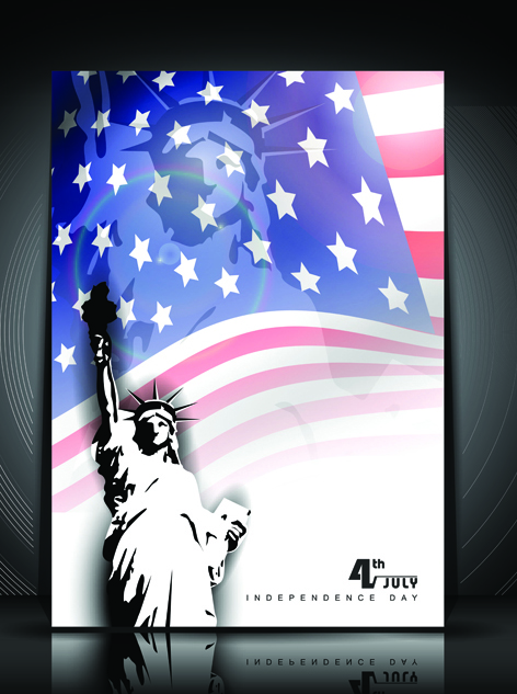 Independence Day July 4 design elements vector 05  