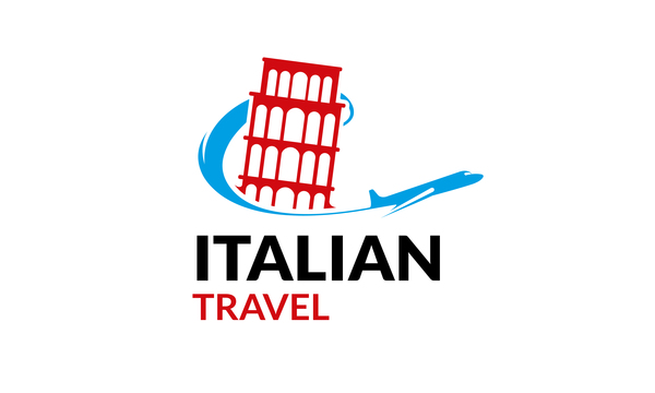 イタリアの旅行ロゴベクトル  