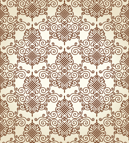 Set of Seamless Ornament pattern design vector 05  