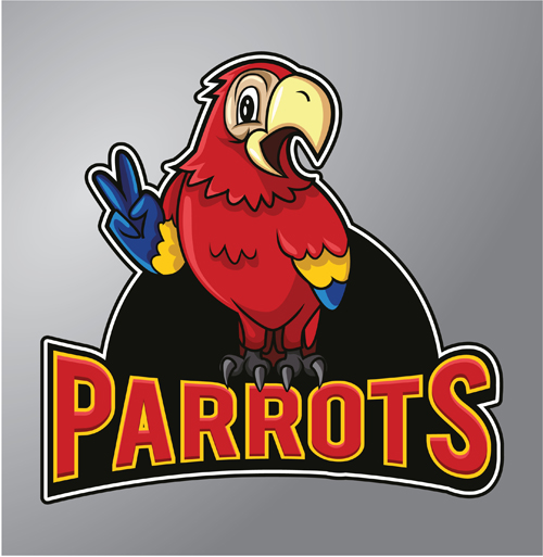 Parrots logo vector material  