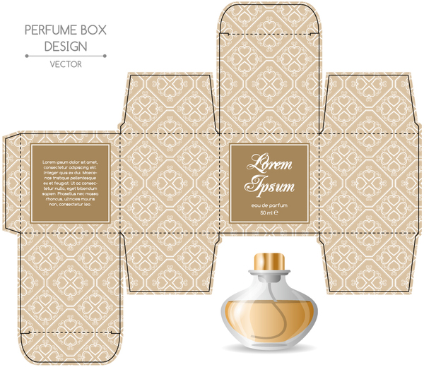Perfume box packaging template vectors material 10  