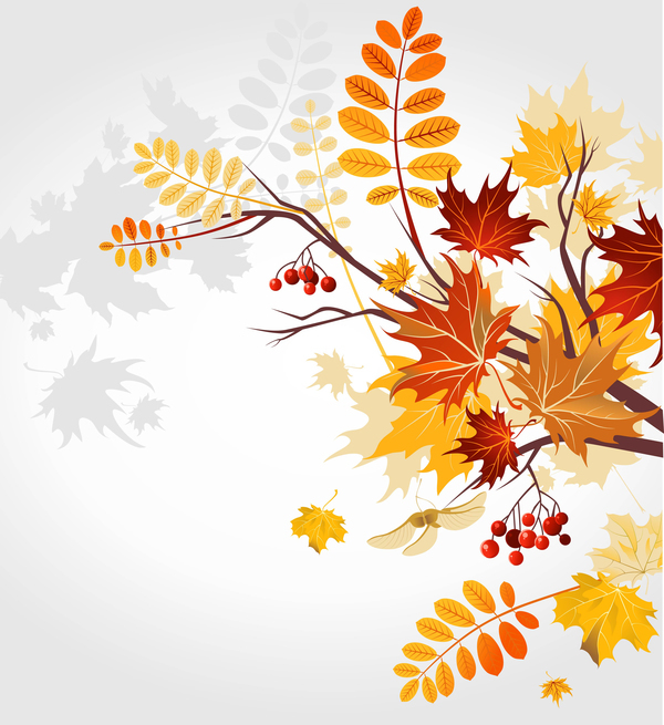 秋の背景イラストベクトル01をリフレッシュ  