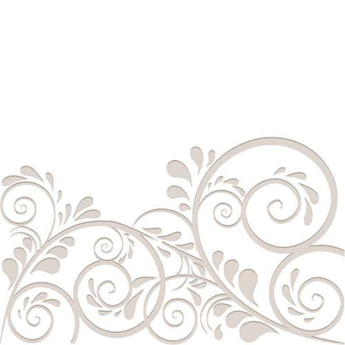 Simple floral ornament background vector 02  