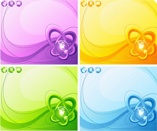 Stylish Earth with abstract Backgrounds vector  
