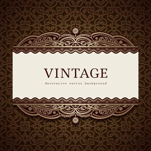 Vintage cecorative background material vector 05  