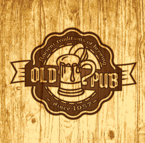 Vintage wooden beer labels vector 10  