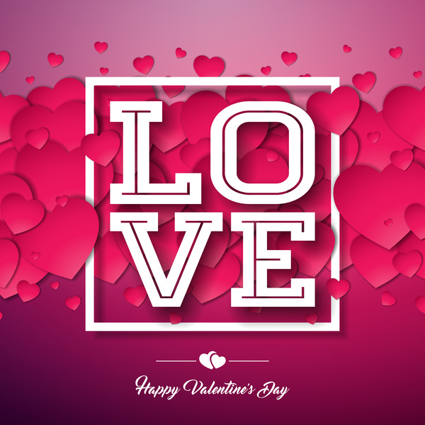Wine red valentine card template vector  