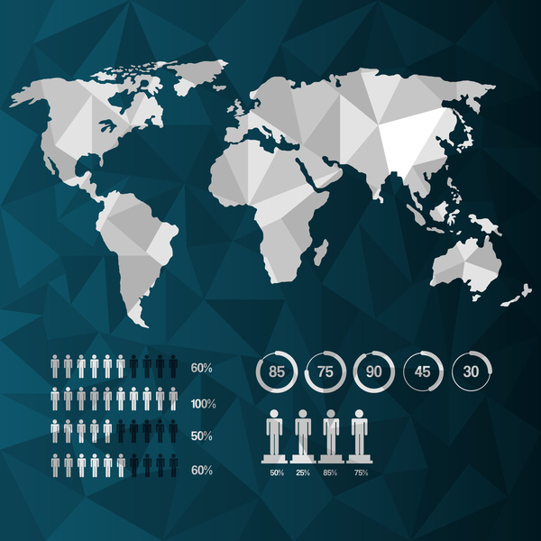 Welt-Infografik Vorlage Vektor Material 08  