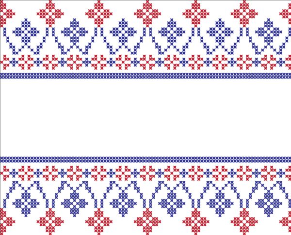 knitted fabric pattern border vector material set 13  