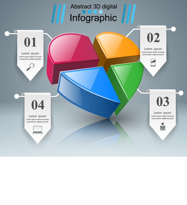 paper infograpfic 3d vector  