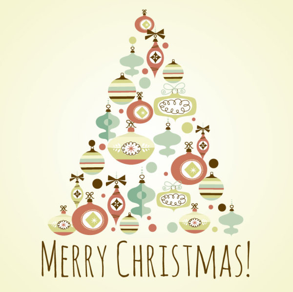 The offbeat Christmas tree design vector 01  