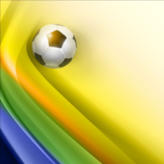 2016 fotboll med färgglada bakgrunds vektorer 07  