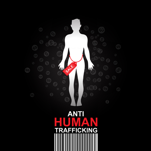 Anti human trafficking public service advertising templates vector 06  
